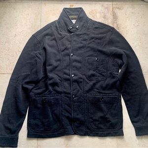 Todd Snyder black indigo studio coat